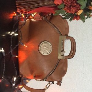 Michael Kors brown leather shoulder bag